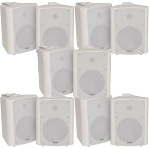 Loops 10x 90W White Wall Mounted Stereo Speakers - Home Audio Loops 10x 90W White Wall Mounted Stereo Speakers - Home Audio