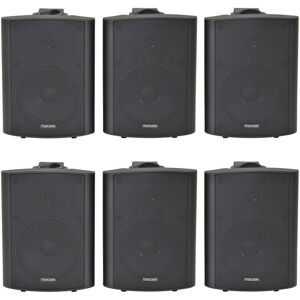 Loops 6x 120W Black Wall Mounted Stereo Speakers - Home Audio Loops 6x 120W Black Wall Mounted Stereo Speakers - Home Audio