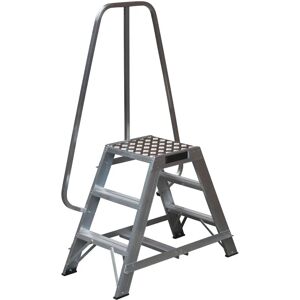 Loops 0.7m Heavy Duty Double Sided Ladder - Safety Handrail & Wide Platform Loops 0.7m Heavy Duty Double Sided Ladder - Safety Handrail & Wide Platform