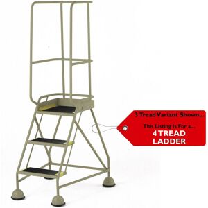 Loops 4 Tread Mobile Warehouse Steps & Guardrail - Safety Stairs Loops 4 Tread Mobile Warehouse Steps & Guardrail - Safety Stairs