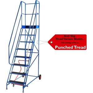 Loops 8 Tread Mobile Warehouse Stairs Blue 3m Ladder Loops 8 Tread Mobile Warehouse Stairs Blue 3m Ladder