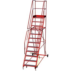 Loops 12 Tread Heavy Duty Warehouse Ladder - Safety & Anti Slip Steps Loops 12 Tread Heavy Duty Warehouse Ladder - Safety & Anti Slip Steps