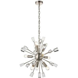 Satin Nickel Crystal Star Pendant Light - Ceiling Fixture Satin Nickel Crystal Star Pendant Light - Ceiling Fixture