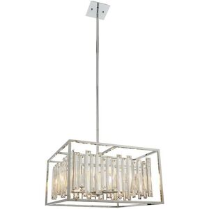 Loops Chrome & Crystal Pendant Light - Pendant Light Loops Chrome & Crystal Pendant Light - Pendant Light