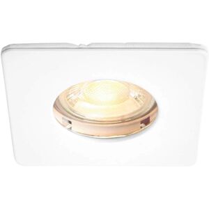 Loops IP65 Bathroom Slim Square Ceiling Downlight - Recessed GU10 LED Lamp Loops IP65 Bathroom Slim Square Ceiling Downlight - Recessed GU10 LED Lamp