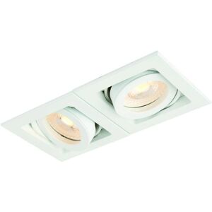 Loops Double Twin Square Ceiling Spotlight White GU10 - Ceiling Light Loops Double Twin Square Ceiling Spotlight White GU10 - Ceiling Light