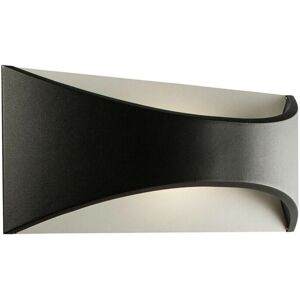 Loops IP65 Outdoor Curved Wall Light Black Texture Aluminium 12W Warm White LED - Wall Light Loops IP65 Outdoor Curved Wall Light Black Texture Aluminium 12W Warm White LED - Wall Light