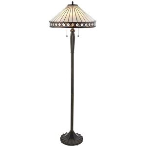 Loops i00015 - 1.5m Tiffany Twin Floor Lamp Dark Bronze - Floor Lamp Loops i00015 - 1.5m Tiffany Twin Floor Lamp Dark Bronze - Floor Lamp