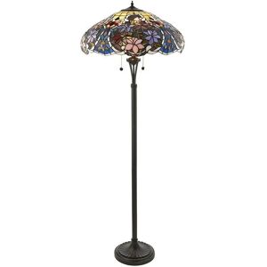 Loops 1.5m Tiffany Twin Floor Lamp Dark Bronze - Floor Lamp Loops 1.5m Tiffany Twin Floor Lamp Dark Bronze - Floor Lamp