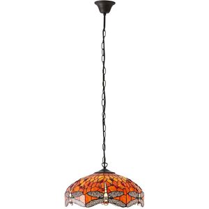 Loops Tiffany Glass Hanging Ceiling Pendant Light Orange Dragonfly 3 Lamp Shade - Pendant Light Loops Tiffany Glass Hanging Ceiling Pendant Light Orange Dragonfly 3 Lamp Shade - Pendant Light