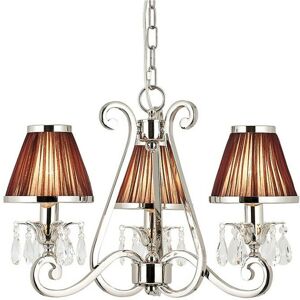 Loops Esher Ceiling Pendant Chandelier - Nickel Crystal Shades - 3 Lamp Light Loops Esher Ceiling Pendant Chandelier - Nickel Crystal Shades - 3 Lamp Light