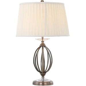 Loops Table Lamp Ivory Cut Glass Droplets Metal Base - Table Lamp Loops Table Lamp Ivory Cut Glass Droplets Metal Base - Table Lamp