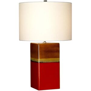 Loops Ceramic Cream Linen Empire Shade Table Lamp - Table Lamp Loops Ceramic Cream Linen Empire Shade Table Lamp - Table Lamp