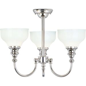Loops IP 44 3 Bulb Chandelier Glass Shades Polished Chrome LED G9 3.5W - Chandelier Loops IP 44 3 Bulb Chandelier Glass Shades Polished Chrome LED G9 3.5W - Chandelier