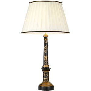 Generic Brand d00460 - Single Ivory Table Lamp with Black & Gold Shade - Table Lamp Generic Brand d00460 - Single Ivory Table Lamp with Black & Gold Shade - Table Lamp