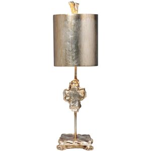 Loops Table Lamp - Carving, Footed Base, Matching Shade - Silver Leaf - LED E27 60W Loops Table Lamp - Carving, Footed Base, Matching Shade - Silver Leaf - LED E27 60W