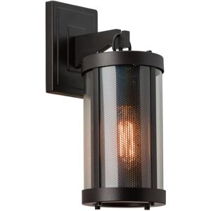 Loops Wall Light Glass Black Panels Perforated Steel Oil Rubbed Bronze LED E27 100W - Wall Light Loops Wall Light Glass Black Panels Perforated Steel Oil Rubbed Bronze LED E27 100W - Wall Light