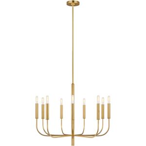 Loops 9 Bulb Chandelier - Burnished Brass Pendant Light - Chandelier Loops 9 Bulb Chandelier - Burnished Brass Pendant Light - Chandelier