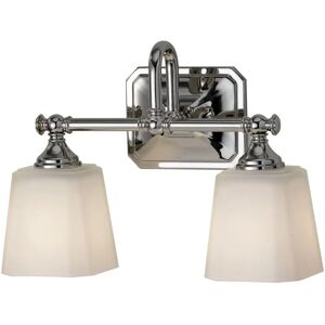 Loops IP44 Twin Wall Light Opal Etched Glass Shade Polished Chrome LED G9 3.5W - Wall Light Loops IP44 Twin Wall Light Opal Etched Glass Shade Polished Chrome LED G9 3.5W - Wall Light