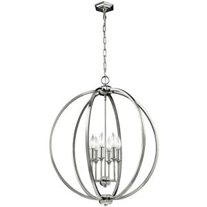 Loops 6 Bulb Pendant Light - Pendant - Nickel - E14 - 60W Loops 6 Bulb Pendant Light - Pendant - Nickel - E14 - 60W