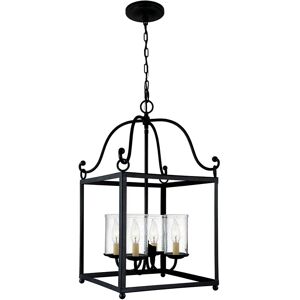 Loops 4 Bulb Pendant Light Fitting Antique Forged Iron - Ceiling Light Loops 4 Bulb Pendant Light Fitting Antique Forged Iron - Ceiling Light