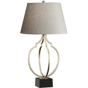 Loops Model E27 60W - Table Lamp Open Metal Grey Linen Shade Loops Model E27 60W - Table Lamp Open Metal Grey Linen Shade