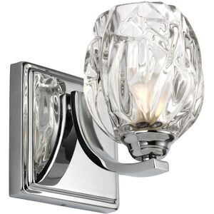 Loops IP44 Wall Light - Multi Faceted Crystal Glass Shade - Polished Chrome - G9 LED 3.5W - Wall Light Loops IP44 Wall Light - Multi Faceted Crystal Glass Shade - Polished Chrome - G9 LED 3.5W - Wall Light