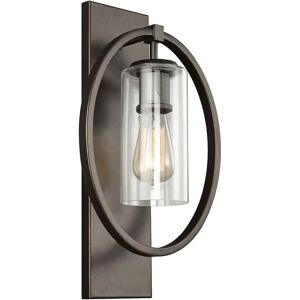 Bronze Wall Light - Clear Glass Shade - E27 60W - Wall Light Bronze Wall Light - Clear Glass Shade - E27 60W - Wall Light