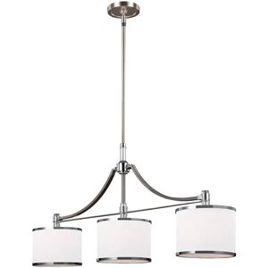 Loops 3 Bulb Chandelier Hanging Pendant Light Satin Nickel/Chrome LED E27 60W - Chandelier Loops 3 Bulb Chandelier Hanging Pendant Light Satin Nickel/Chrome LED E27 60W - Chandelier