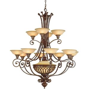 Loops 13 Bulb Chandelier - British Bronze LED E27 60W - Chandelier Loops 13 Bulb Chandelier - British Bronze LED E27 60W - Chandelier