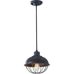 Loos 1 Bulb Ceiling Pendant Light Fitting Antique Forged Iron LED E27 60W Bulb - Pendant Light Loos 1 Bulb Ceiling Pendant Light Fitting Antique Forged Iron LED E27 60W Bulb - Pendant Light