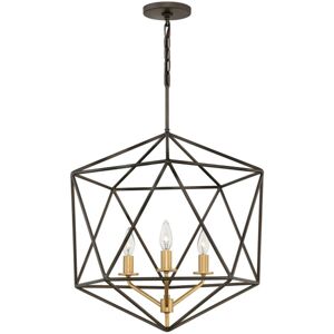 Loops 3 Bulb Chandelier Gold - Geometric Bronze - E14 60W Loops 3 Bulb Chandelier Gold - Geometric Bronze - E14 60W