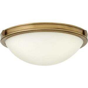 Loops 3 Bulb Semi Flush Light White Shade Heritage Brass LED E14 60W - Light Fixture Loops 3 Bulb Semi Flush Light White Shade Heritage Brass LED E14 60W - Light Fixture