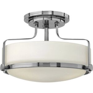 Loops 3 Bulb Semi-Flush Light - Opal Glass, Chrome - Semi-Flush Light Loops 3 Bulb Semi-Flush Light - Opal Glass, Chrome - Semi-Flush Light