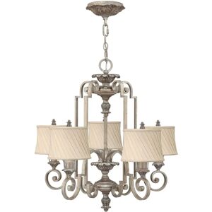 Loops 5 Bulb Chandelier Silver Leaf LED E14 60W - Chandelier Loops 5 Bulb Chandelier Silver Leaf LED E14 60W - Chandelier