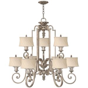 Lamps 9 Bulb Chandelier Silver Leaf LED E27 - Chandelier Lamps 9 Bulb Chandelier Silver Leaf LED E27 - Chandelier