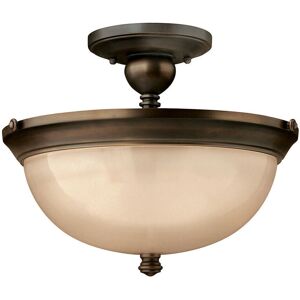 Loops 3 Bulb Wall Light Amber Glass Shade Bronze LED E27 60W - Wall Light Loops 3 Bulb Wall Light Amber Glass Shade Bronze LED E27 60W - Wall Light