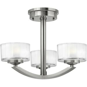 Brushed Nickel 3-Bulb Semi-Flush Light - Interior Lighting Brushed Nickel 3-Bulb Semi-Flush Light - Interior Lighting