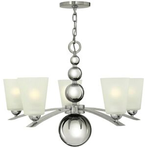 Loops 5 Bulb Chandelier Highly Polished Nickel LED E27 - Chandelier Loops 5 Bulb Chandelier Highly Polished Nickel LED E27 - Chandelier