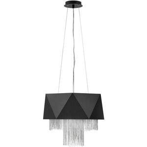 Loops 6 Bulb Pendant Light Satin Black Silver LED E27 - Pendant Loops 6 Bulb Pendant Light Satin Black Silver LED E27 - Pendant