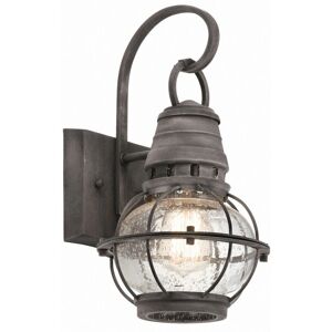 Loops Weathered Zinc IP44 Wall Light E27 60W - Wall Light Loops Weathered Zinc IP44 Wall Light E27 60W - Wall Light