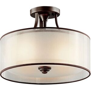 Led 3 Bulb Semi Flush Light - Mission Bronze - 60W - Interior Led 3 Bulb Semi Flush Light - Mission Bronze - 60W - Interior