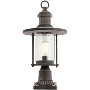 Loops Outdoor IP44 1 Bulb Pedestal Weathered Zinc - Pedestal Loops Outdoor IP44 1 Bulb Pedestal Weathered Zinc - Pedestal