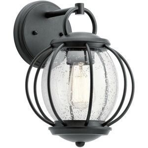 Loops Outdoor IP44 Wall Light Textured Black LED E27 60W - Wall Light Loops Outdoor IP44 Wall Light Textured Black LED E27 60W - Wall Light