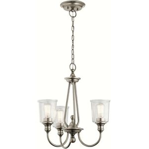 Loops 3 Bulb Chandelier - Pendant Light - Pewter - LED E27 - 60W - Classic - Unisex Loops 3 Bulb Chandelier - Pendant Light - Pewter - LED E27 - 60W - Classic - Unisex