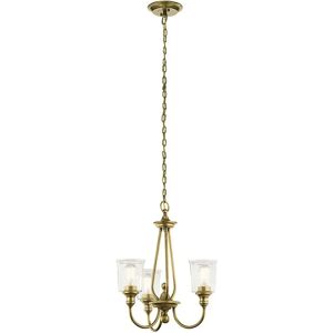 Loops 3 Bulb Chandelier Natural Brass - Chandelier Loops 3 Bulb Chandelier Natural Brass - Chandelier