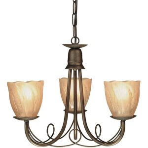 Loops 3 Bulb Chandelier - Black/Gold LED E14 60W - Chandelier Loops 3 Bulb Chandelier - Black/Gold LED E14 60W - Chandelier