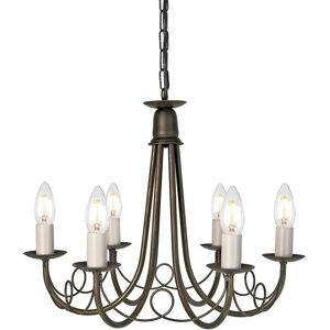 Loops Ivory Gold 6 Bulb Chandelier - Ceiling Light Loops Ivory Gold 6 Bulb Chandelier - Ceiling Light