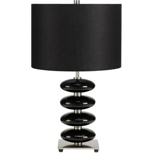 Loops Ceramic Squashed Orbs Black LED Table Lamp - Table Lamp Loops Ceramic Squashed Orbs Black LED Table Lamp - Table Lamp
