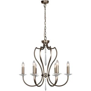 Loops - 6-Bulb Chandelier - Dark Bronze - Chandelier Loops - 6-Bulb Chandelier - Dark Bronze - Chandelier